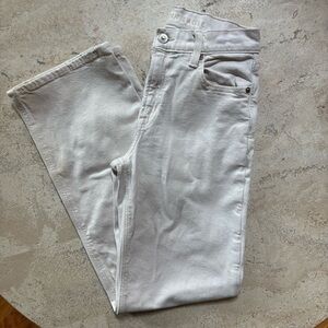American Eagle Outfitters Straight Leg Jeans in Light Beige